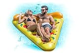 GIANT PREMIUM 6 Foot Inflatable Pizza Slice Pool Float Raft for Ages 5 - 128 With Free Pump