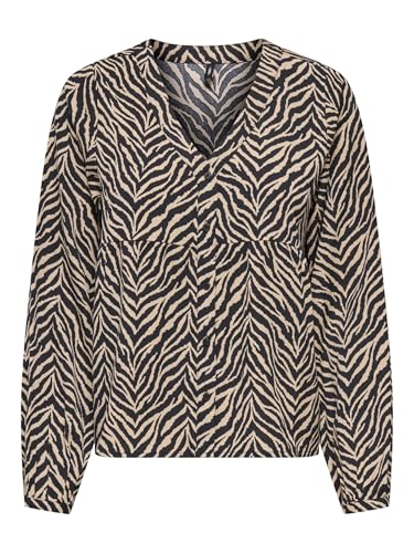 ONLY Onlnova Life Elite L/S Ebba Top, Nero, S Donna