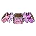 Mudder Washi Masking Tape Set, Adhesive Paper Tape for Crafts, Set of 6 (Hot Pink)