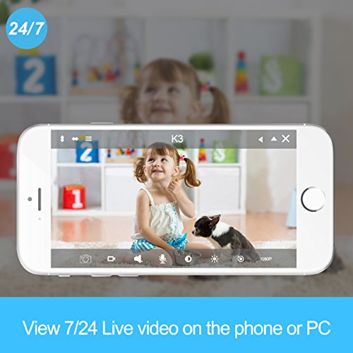 Wansview-1080P-Wireless-Security-Camera-WiFi-Home-IP-Camera-for-Baby-Elder-PetNanny-Monitor-with-Night-Vision-and-Two-way-Audio-K3-White