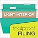 Pendaflex Recycled Hanging Folders, Letter Size, Aqua, 1/5 Cut, 25/BX (81616)