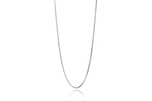 Youlixuess Jewelry 1.5mm Titanium Steel Box Chain Silver Chain Necklaces for Women Girl 16" - 30"