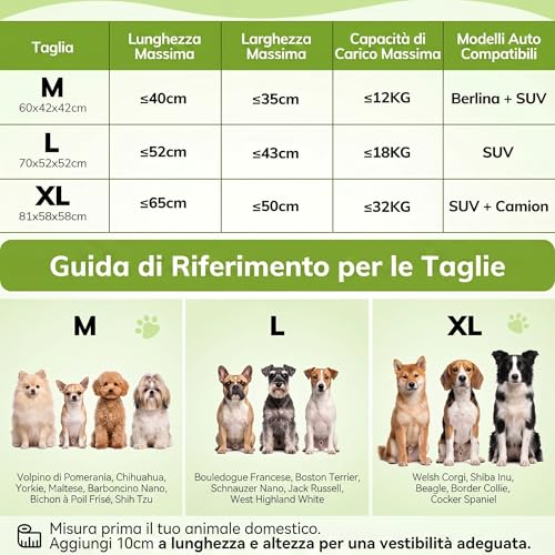 Morpilot Transport Bag for Dogs and Cats, M, 60 x 42 x 42 cm, Dog Transport Bag with Mattress Bowl for Dogs, Folding Box, Travel Box for Pets