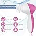 Facial Brush, Facial Cleansing Brush, FlatLED 5 in 1 Multi-Function Portable Facial Brush, Waterproof Face Brush Skin Care Electric Massager for Deep Cleansing, Massaging, Gentle Exfoliating, Removing