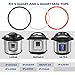 Silicone Sealing Ring for Instant Pot Accessories - Fits 5 or 6 Quart Models, Orange, Brown and Common Transparent White, Sweet and Savory Edition Pack of 3