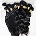 10-28 inch 100% RAW Virgin Brazilian Remy Human Hair Extensions Wavy Weave Weft Bundle #1B