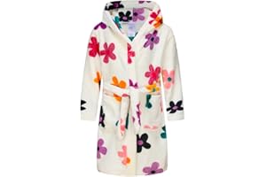 DNggAND Boys Girls Bathrobes,Toddler Boy Girl Robes,Children's Plush Soft Coral Fleece Hooded Pajamas Sleepwear for Kids