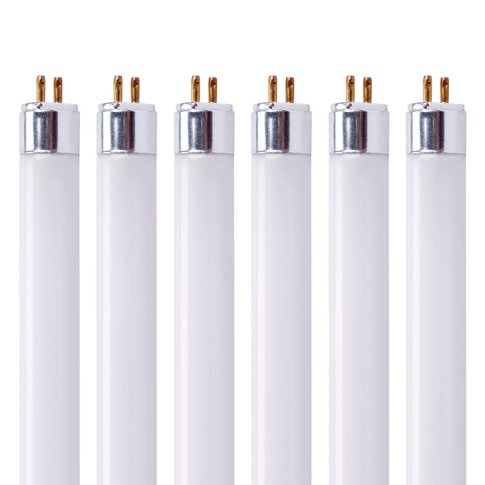 Photo 1 of 21 Inch F13T5/CW Fluorescent Light Bulb, T5 13 Watts, 4100K Cool White Under Counter Light Bulbs, Replacement Bulb for Under Cabinet Light, G5 Mini Bi-Pin Base - 6 Pack