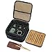 Fuloon Chinese Kungfu Tea Set Portable Travel Ceramic Porcelain Tea Ware Teapot & Teacups & Tea Tray (D)