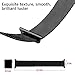 FARSIC Wrist Band for 42mm - Magnet Lock, No Buckle Needed, Soft, Smooth - Stainless Steel Link Bracelet Strap Replacement Wrist Band - Black