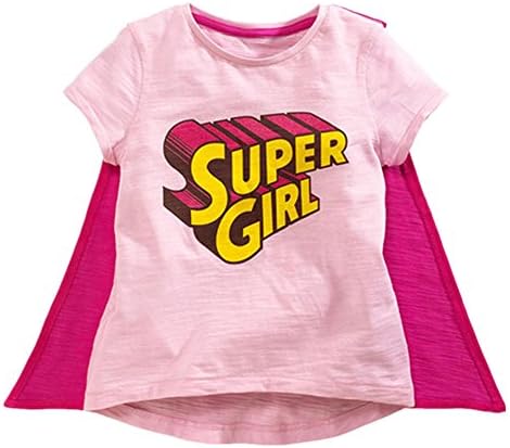 Little Maven 2017 summer baby boys girls short sleeve pure Cotton super girl man t-shirt tee tops (2T, 50856)