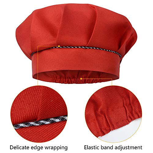 SUNLAND Kids Apron and Hat Set Children Chef Apron for Cooking Baking Painting