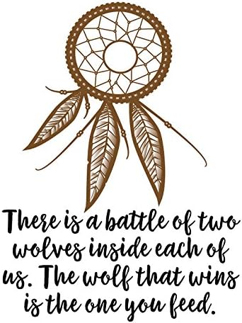Tribal Decor"The Wolf You Feed" Dream Catcher Unframed Poster Or Print