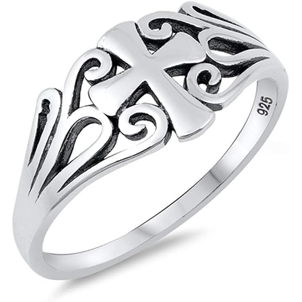 Crown And Tiara Ring Princess Crown Tiara Cross Swirl King Christ Ring ...