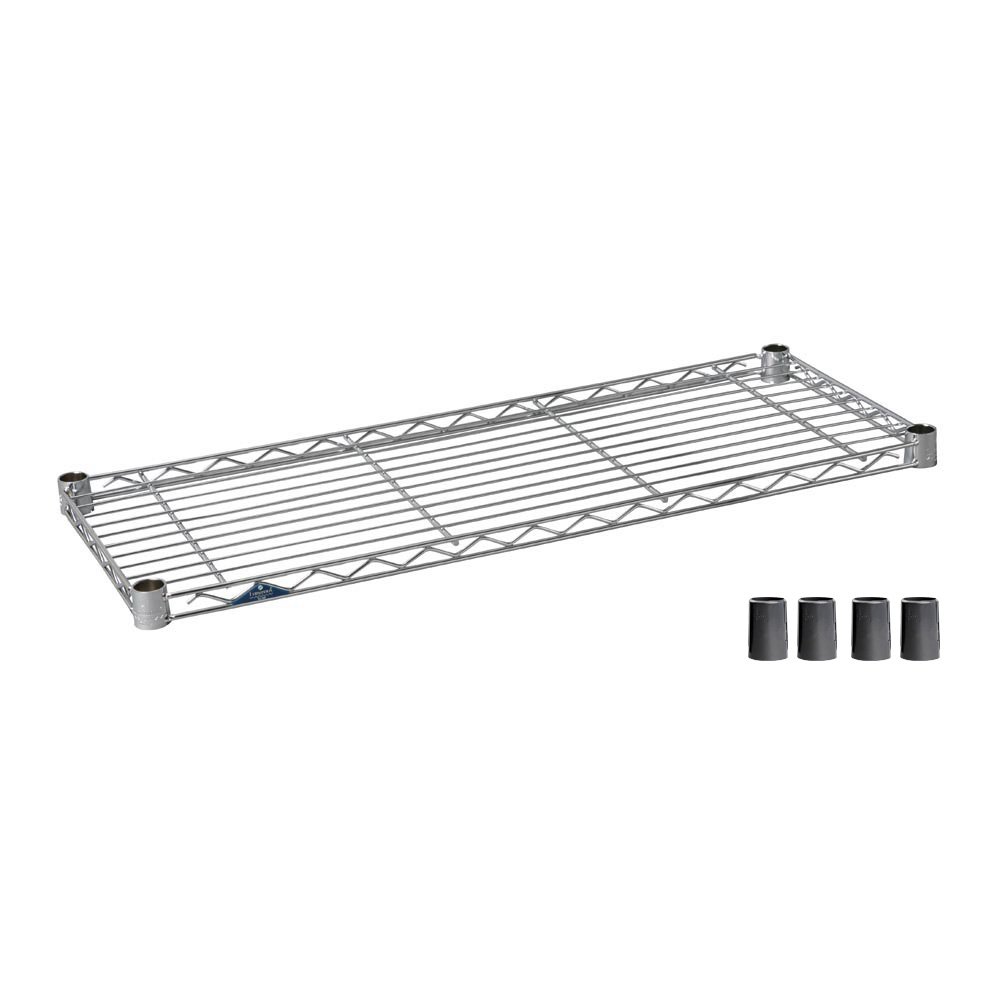 ドウシシャ ルミナススリム スチールラックパーツ スチール棚板 幅121.5×奥行46cm SM1245N スリーブ4個付き 耐荷重135kg 頑丈 業務用 スチールシェルフ 追加棚板 天板 防錆加工 ポール径25mm 幅120 奥行45モデル ラック棚商品画像