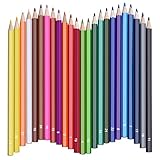 ATMOKO 24 Premium Pre-Sharpened Colored Pencil Set, Thick Pencil Lead, Easy to Sharpen, Hard to Break, Hexagonal Pen Barrel, Delicate Strokes, for Drawing, Sketching, Artwork and Adult Coloring Books