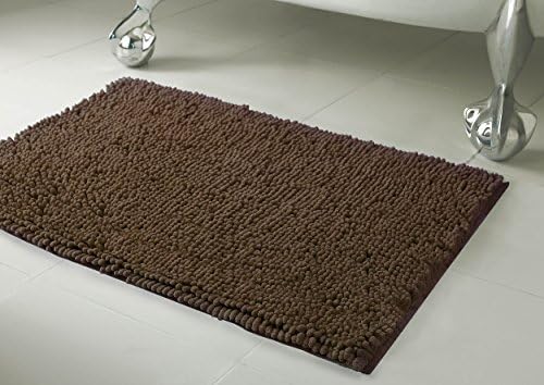 Resort Collection Plush Shag Chenille 21 x 34" Bath Mat, Mocha