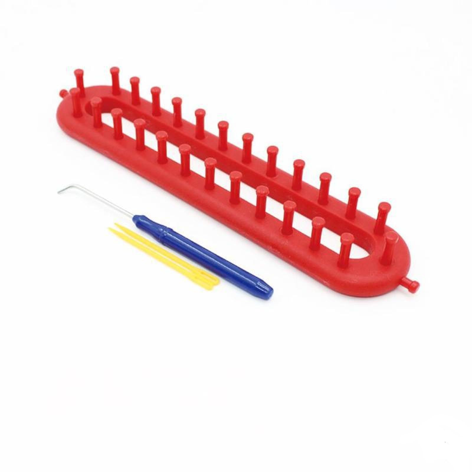 tooloflife 1PCS Looms Set, Knitting Craft Kit Long Knitting Loom for Sock Scarf Hat Maker(26cm Red)