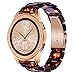 V-MORO Tortoise Strap Compatible with Galaxy Watch 42mm (Active 40mm) Bands Women 20mm Light Resin Bracelet with Stainless Steel Rose Gold Buckle for Samsung Galaxy Watch 42mm/Galaxy Watch Active 40mm