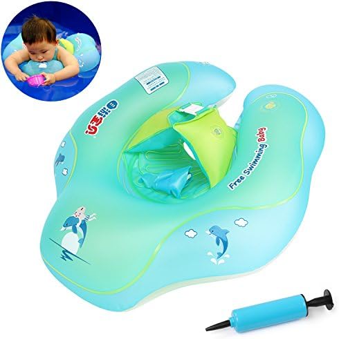 Baby Swimming Pool Floats, Sentai Children Waist Inflatable Swimming Float Ring with Adjustable Straps, Baby Floats Pool Toys for Bathtub & Pools Swim Trainer, Age of 6-30month (L)