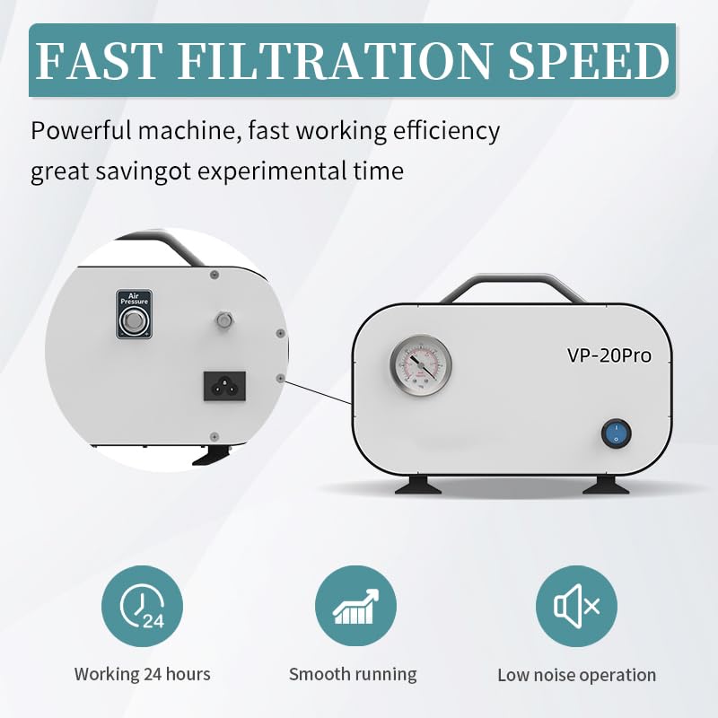 Lab Vacuum Filtration Pump VP-20PRO, 20L/min, Negative Pressure photo 8