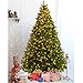 Goplus 7ft Pre-Lit Christmas Tree, Artificial Hinged Xmas Tree with 700 Warm-White LED Lights, 1188 Branch Tips, Foldable Metal Stand, for Office Home Decor