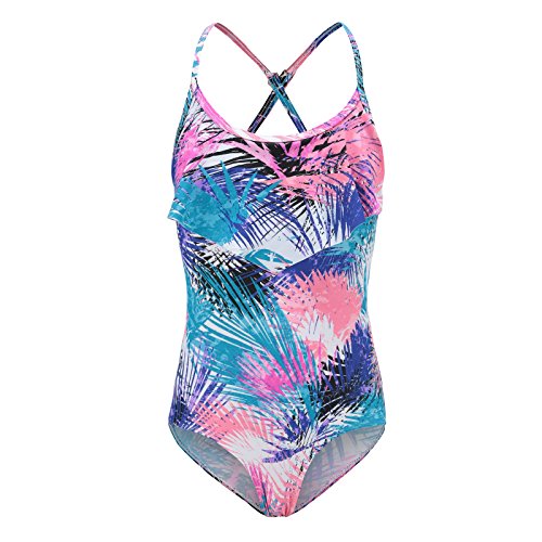 Girls one piece swimsuit hawaiian ruffle swimwear beach…