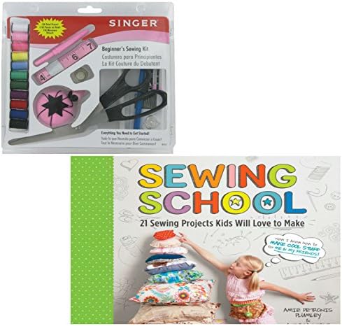 Singer Beginner Sewing Kit For Kids, 130 Pieces &amp; Sewing Books For Kids - 21 Sewing Projects Kids Will Love to Make
