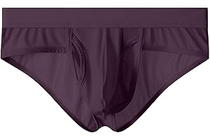 Dimgut Men's Sexy Underwear Thin Panties Separate Side Open Pouch Bikini Lingerie