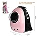 Blitzwolf Anzone Pet Portable Carrier Space Capsule Backpack, Pet Bubble Traveler Knapsack Multiple Air Vents Waterproof Lightweight Handbag for Cats Small Dogs & Petite Animals-Pink,30L
