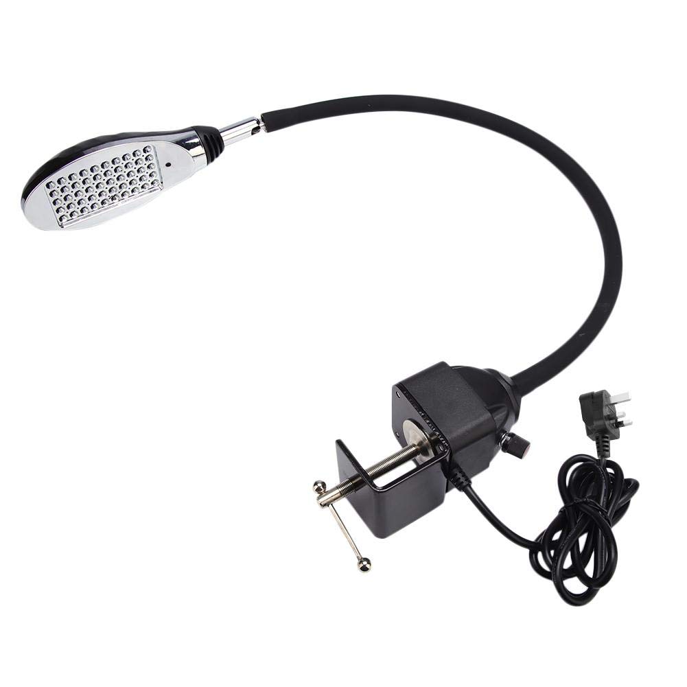 Pssopp 8W Industrial Sewing Machine LED Lamp Dimming LED Working Lamp Ligt Luminaire 50 Beads LEDs Adjustable Light 110-250V Multifunctional Flexible Gooseneck Work Lamp (UK Plug)