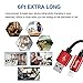 Lightning Cable 6ft, Tenfly Premium 2M 6ft High Speed Lightning Charging Cord Strong Material Braided Tangle-Free Charge & Sync USB Data Cables for Apple iPhone / iPad (iOS)