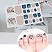 6 Sheets Full Toe Nail Wraps Art Polish Stickers Decal Strips Adhesive False Nail Design Manicure Set With 1Pc Nail Buffers Files For Women Girls