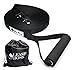 Leash Boss Free Range - Long Dog Leash for Large Dogs + Drawstring Backpack - 1 Inch Nylon Training Lead with Padded Handle (Black) (50 Ft)