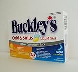 BUCKLEY'S COLD & SINUS 24 Liquid Gels 24 Hour Pack Day/Night