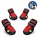 Dog Boots for Summer, Waterproof Pet Mesh Shoes , Breathable Dog Shoes Paw Protectors with Reflective Velcro and Rugged Anti-Slip Sole (8, Red)