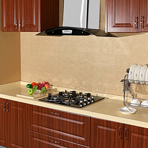 Windmax US Seller 24" 3.3KW Kitchen Glass Built-in 4 Burners Gas Hob Cooktop Cookware