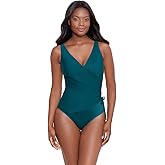 Miraclesuit Women's Swimwear Chevron Python ECLAT Soft Cup Tummy Control One Piece Swimsuit