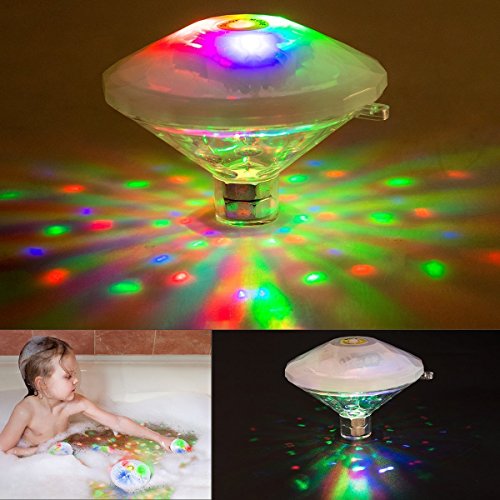 swimming pool lights Underwater Light Show,Changing Bath Light Toys for Kids(7 Lighting Modes), Waterproof Lightning Bulb Lamp Bath Toy, Colorful Floating Lights for Party Pond Spa Disco Bathtub