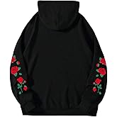 Floerns Men's Long Sleeve Lightweight Hooded Drawstring Letter Print Casual Y2K Graphic Hoodies Sweatshirt Tops Pullover