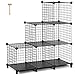 TomCare Cube Storage 6-Cube Metal Wire Cube Storage Storage Cubes Shelves Cube Closet Organizer DIY Storage Grids Stackable Storage Bins Wire Cubes Bookshelf Bookcase Modular for Home Office, Black primary
