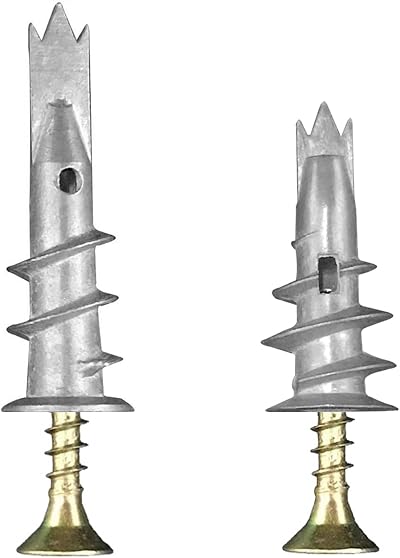 Lemiyoo 100 Pcs Heavy Duty Plasterboard Fixings Metal Plugs Screws Set
