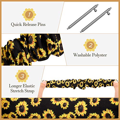 3 Pieces Scrunchie Band for Watch Elastic Replacement Wristbands Pattern Printed Scrunchie Watch Strap Compatible with… - Image 3