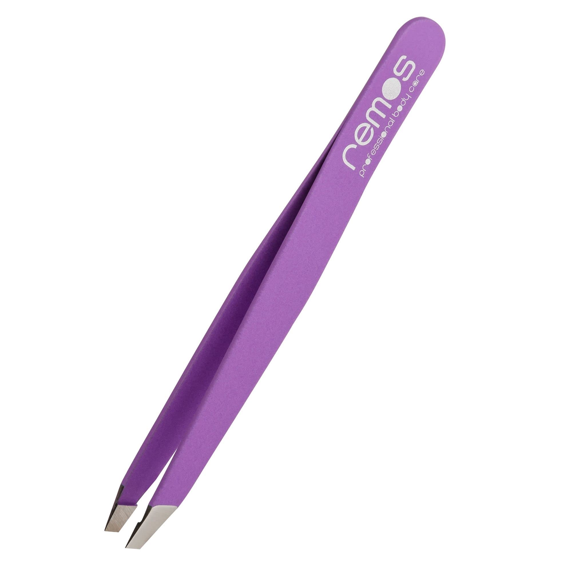 REMOS Professional Eyebrow Tweezers Made of Stainless Steel in Purple