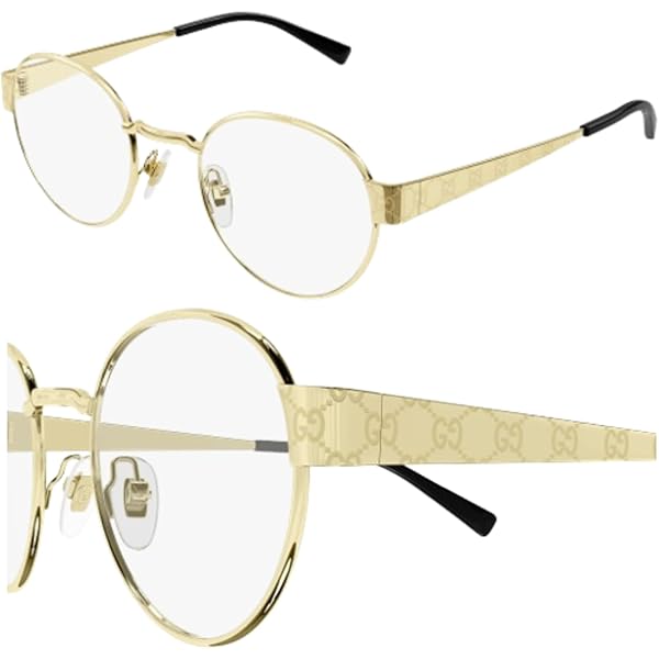 Amazon.com: Gucci Octagonal Eyeglasses GG0396O 002 Gold/Sylvie