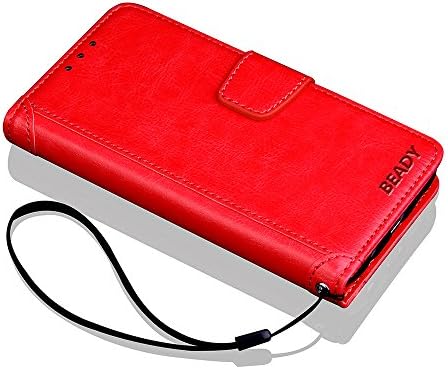 Sony Xperia Z5 Compact Case, BEADY PU Leather Wallet Case(4.6 inch) [Card Slot] [Flip] [Wallet] [Stand] Book Style Carry-All Case for Sony Xperia Z5 Compact Devices, Red