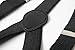 ESUPPORT Kids Y-Style Adjustable Elastic Sturdy Metal Clips PU Leather suspender Black