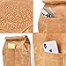 WEI CLASSIC Waxed Canvas Lunch Bag, Waterproof, Durable, Eco Friendly, Large Size Brown Paper Bag Styled, Lunch Box for Men, Women & Kids