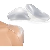 Reusable Push-Up Enhancers Anti-Slip Shoulders Invisible Breathable Shoulder Silicone Shoulder Pads for Womens Clothing Push-Up Pads for Stylish Look and a Perfect Fit 1 Pair (Transparent)