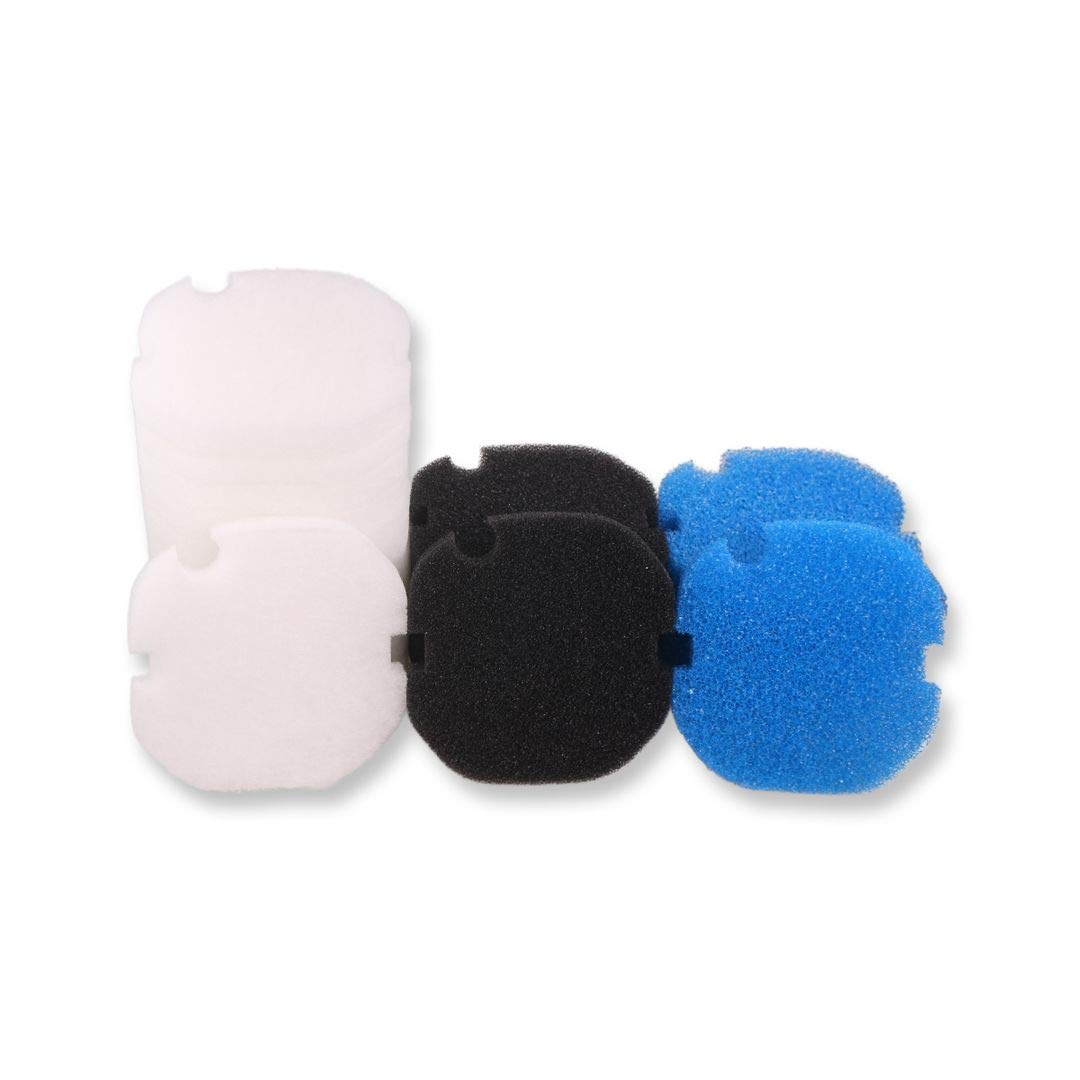 INGVIEE Compatible Foam Filter Pad Set for AquaManta EFX 200 (12 x White Fine, 6 x Black Fine, 6 x Blue Coarse)